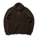Full Zip Style Popcorn Pattern - Brown