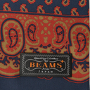 Geometric Print Silk Scarf - Navy