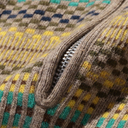 Half Zip Knit Polo Jacquard - Khaki