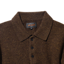 Polo maille 9g à petits points – Marron