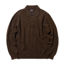 Polo maille 9g à petits points – Marron