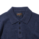 Knit 9g Nep Polo - Navy