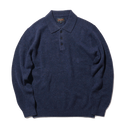 Knit 9g Nep Polo - Navy