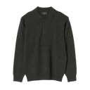Knit 9G Polo - Charcoal