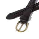 Leather Mesh Belt - Brown