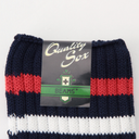 School Boy Sock - Navy / White / Red