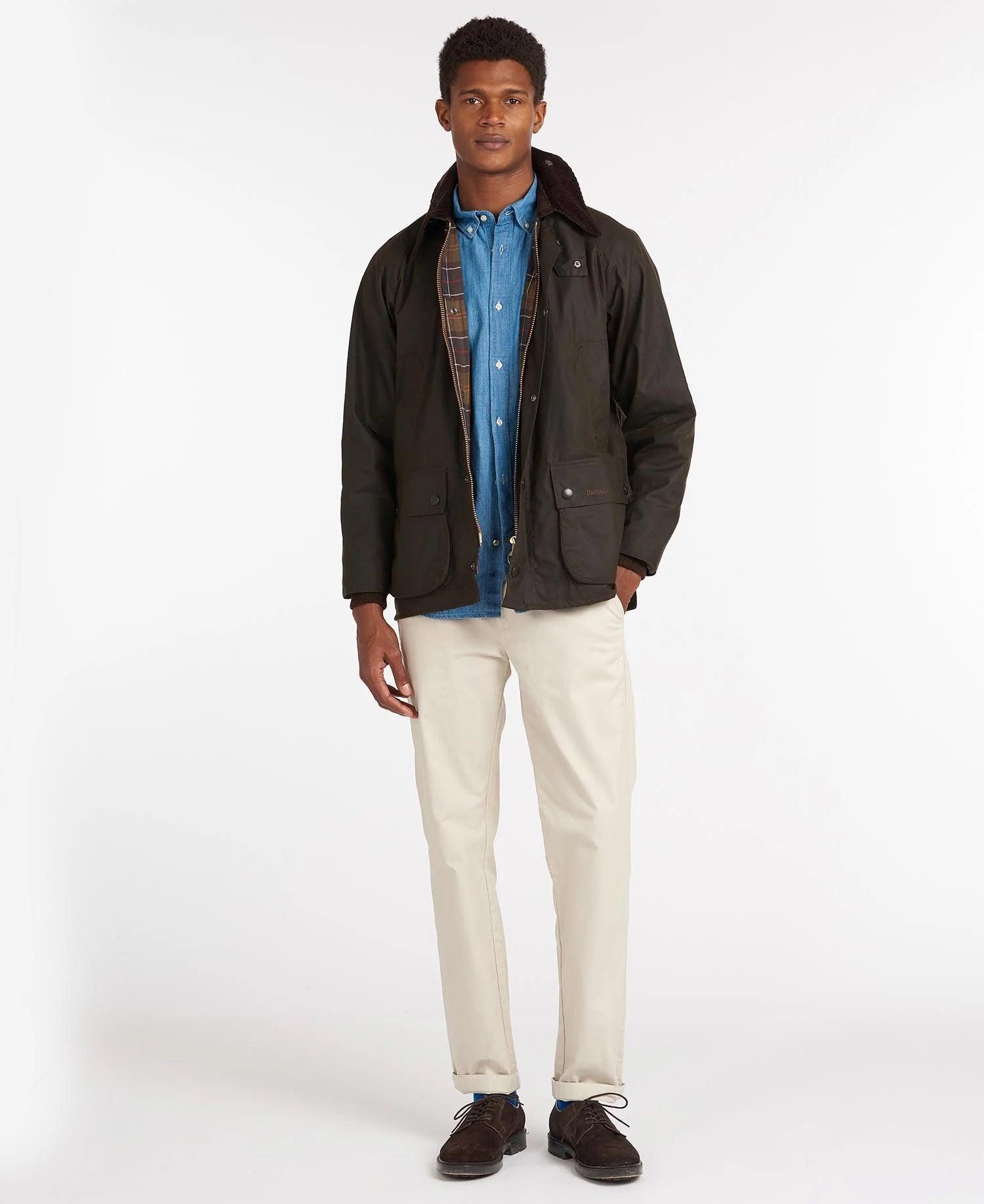 Barbour Bedale Wax Jacket - Olive – Stomping Ground