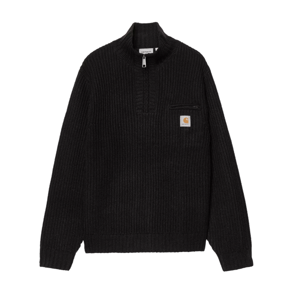 Carhartt WIP Detroit Half Zip Sweater - Black – Stomping Ground
