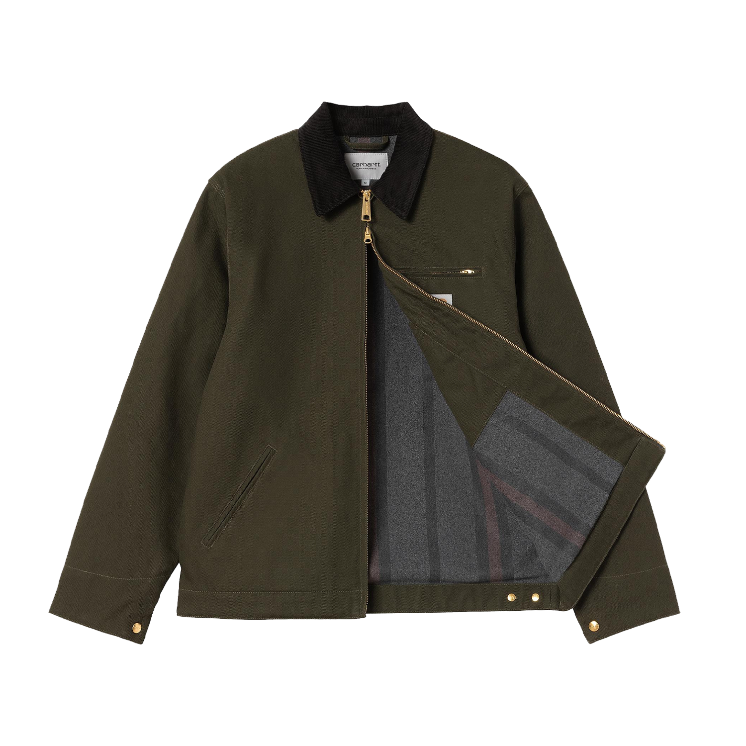 Carhartt WIP Detroit Jacket (Winter) - Olive/Black Rigid