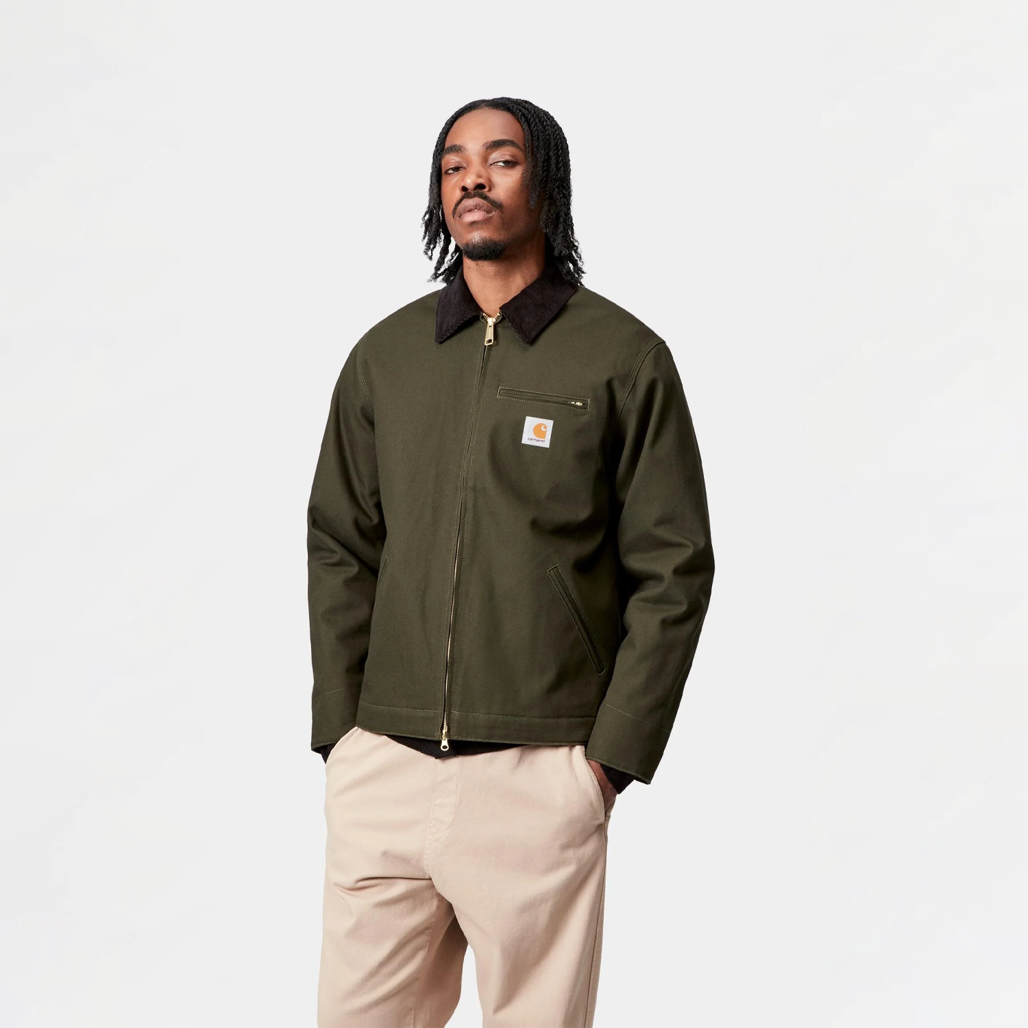 Carhartt WIP Detroit Jacket (Winter) - Olive/Black Rigid