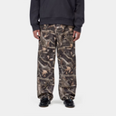 Double Knee Pant - Black Camo Feather Tree - Heavy Stone Wash