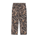 Double Knee Pant - Black Camo Feather Tree - Heavy Stone Wash