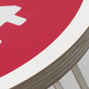 Heart Folding Table - Red/White