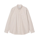 L/S Cassel Shirt - Peanut/White