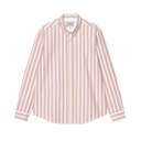 L/S Deven Shirt - Oxide Red / White