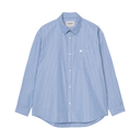L/S Keene Stripe Shirt - Curacao