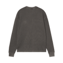 L/S Vista Waffle T-Shirt - Black Garment Dyed