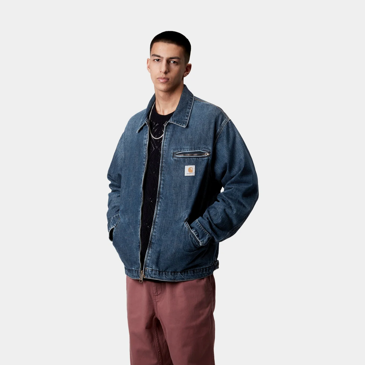 Carhartt WIP OG Detroit Jacket - Camano Denim - Dark Used Wash
