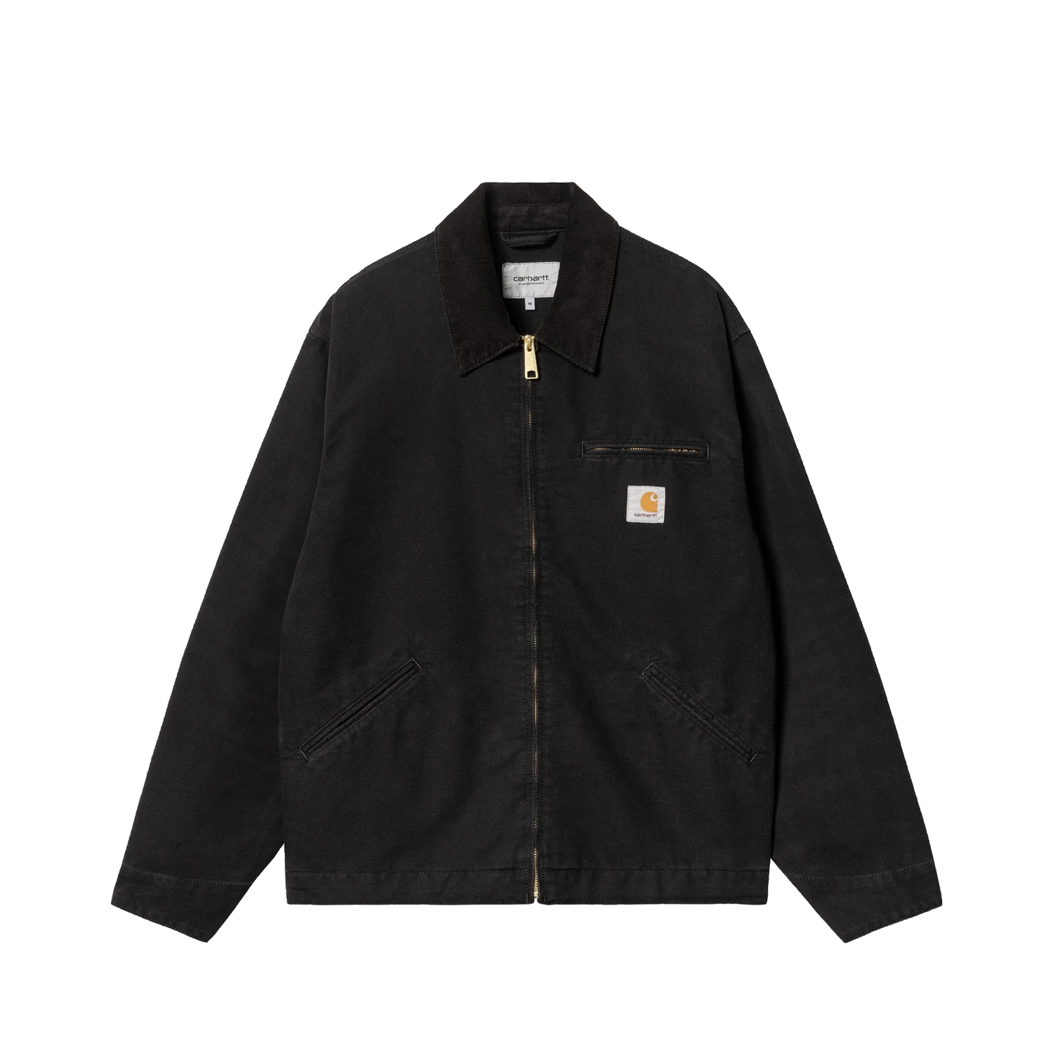 Carhartt WIP OG Detroit Jacket (Spring) - Black/Black Aged Canvas