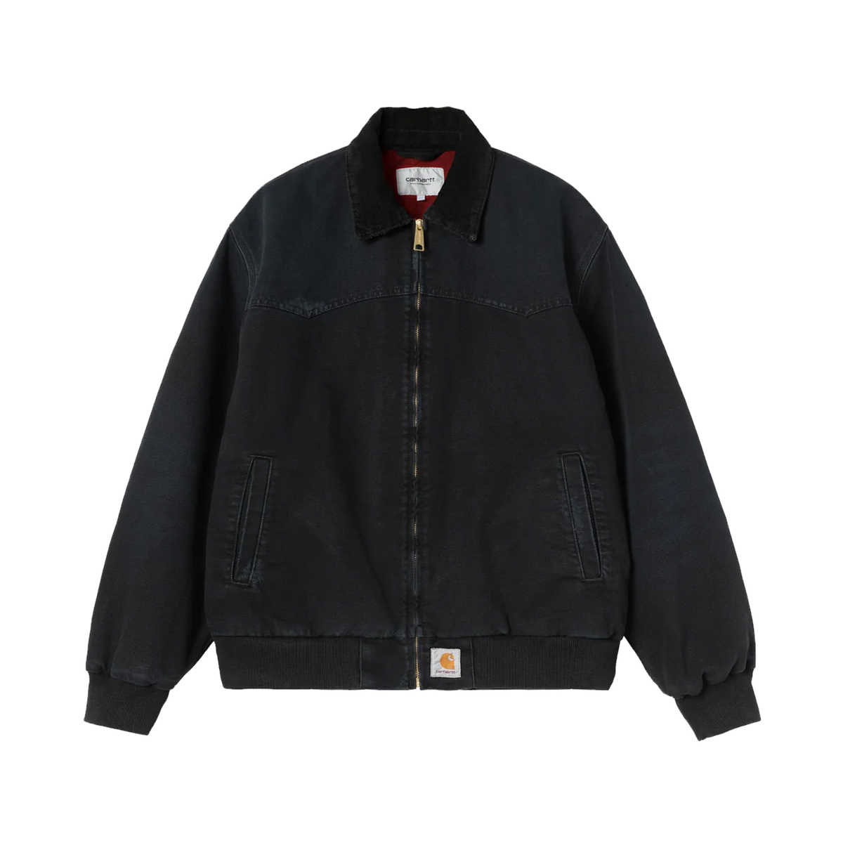 Carhartt WIP Og Santa Fe Jacket - Black / Black Grind Wash