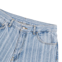Rylan Stripe Short - Stone Bleach