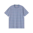 S/S Brodine T-shirt - Brodine Stripe Sorrent Indigo Overdyed