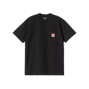 S/S Pocket Heart T-Shirt- Black / Red