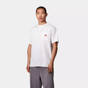 S/S Pocket Heart T-Shirt - White / Red