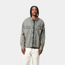 Tigan Shirt Jac Cotton 'Smithtown' Denim - Blue/Leather