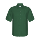 Linen SS Shirt - Emerald Green