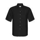 Linen SS  Shirt - Deep Black