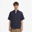 Linen SS Shirt - Navy Blue