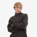 Merino Quarter Zip - Coffee Brown
