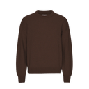 Oversized Merino Crewneck - Coffee Brown