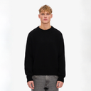 Oversized Merino Crewneck - Deep Black