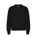Oversized Merino Crewneck - Deep Black