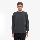Oversized Merino Crewneck - Lava Grey