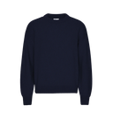 Oversized Merino Crewneck - Navy Blue