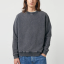 French Terry Crewneck - Washed Black