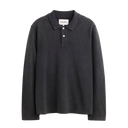 LS Pique Polo - Black
