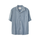 S/S Striped Seersucker Shirt - Indigo