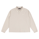 Jacquard LS Polo - Beige