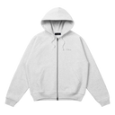 Classic Small Logo Zip Up Hoodie - Ash