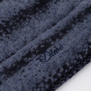 Mohair Striped Beanie - Blue