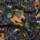 Animals And Flowers Print Bandana - Navy