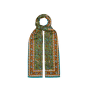 Birds And Flowers Printed Scarf - Green