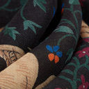 Unicorn Garden Wool Silk Square Scarf - Black