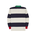 Dual Block Stripe Rugby - White & Navy
