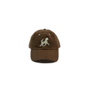Horse Applique Moleskin Baseball Cap - Brown