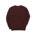 Brushed Shetland Crewneck Jumper - Beetroot Burgundy